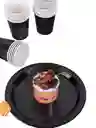 10 Platos Y Vasos Desechables Cartón Decoración Fiesta Negro