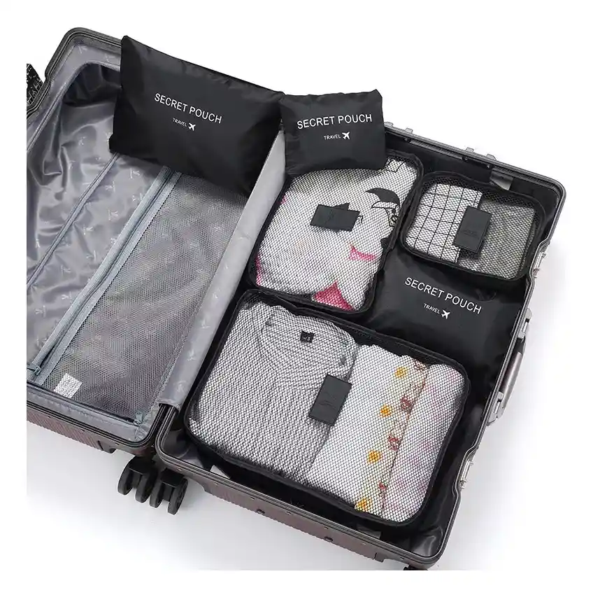 Organizadores De Equipaje X6 – Set De Bolsas Para Maleta De Viaje