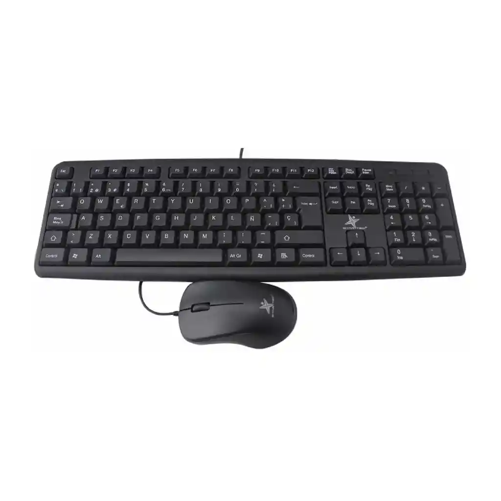 Combo De Teclado + Mouse Alámbrico Star Tec St-cb-81 Color Negro