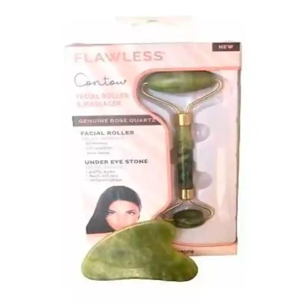 Rodillo De Jade Con Guasha – Masaje Facial Y Terapia Antiestrés