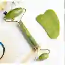 Rodillo De Jade Con Guasha – Masaje Facial Y Terapia Antiestrés