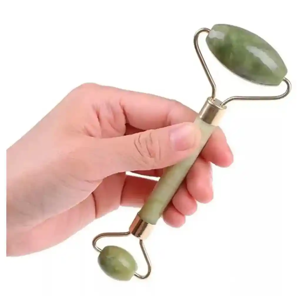 Rodillo De Jade Con Guasha – Masaje Facial Y Terapia Antiestrés