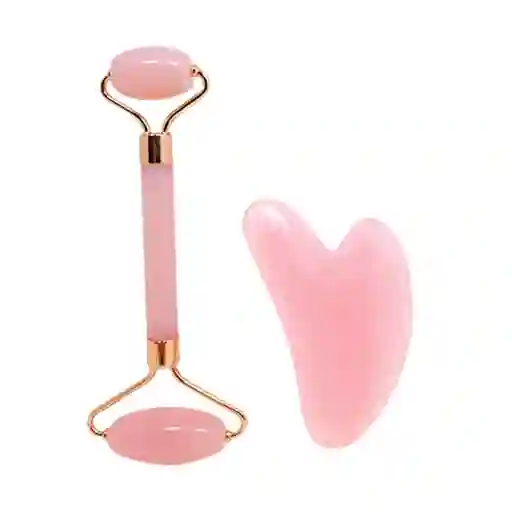 Rodillo Facial Guasha Rosa – Relajación Y Luminosidad Natural