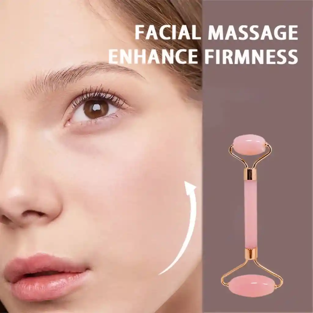 Rodillo Facial Guasha Rosa – Relajación Y Luminosidad Natural