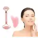 Rodillo Facial Guasha Rosa – Relajación Y Luminosidad Natural