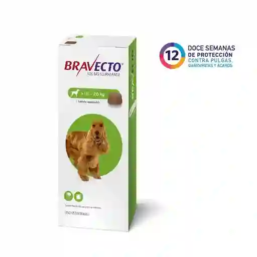 Bravecto Tableta Masticable 10 - 20 Kg