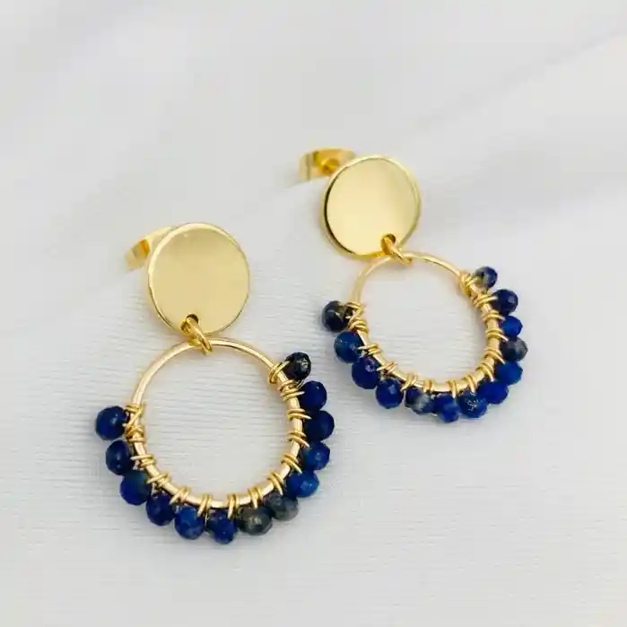 Aretes Tulipán Lapislázuli