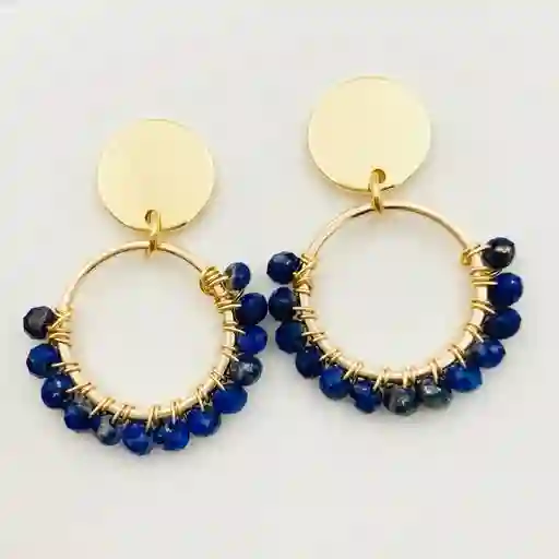 Aretes Tulipán Lapislázuli
