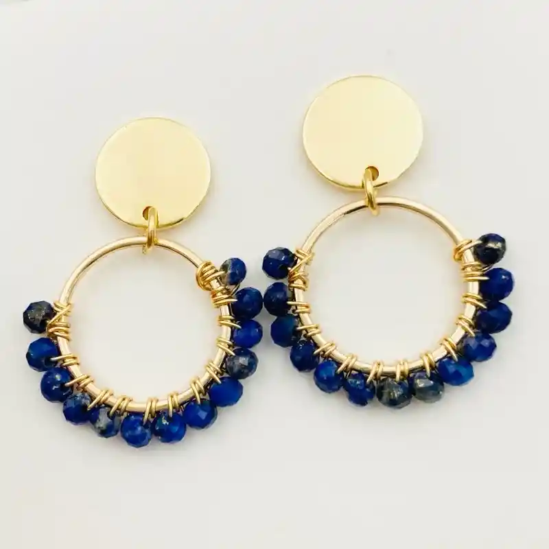 Aretes Tulipán Lapislázuli