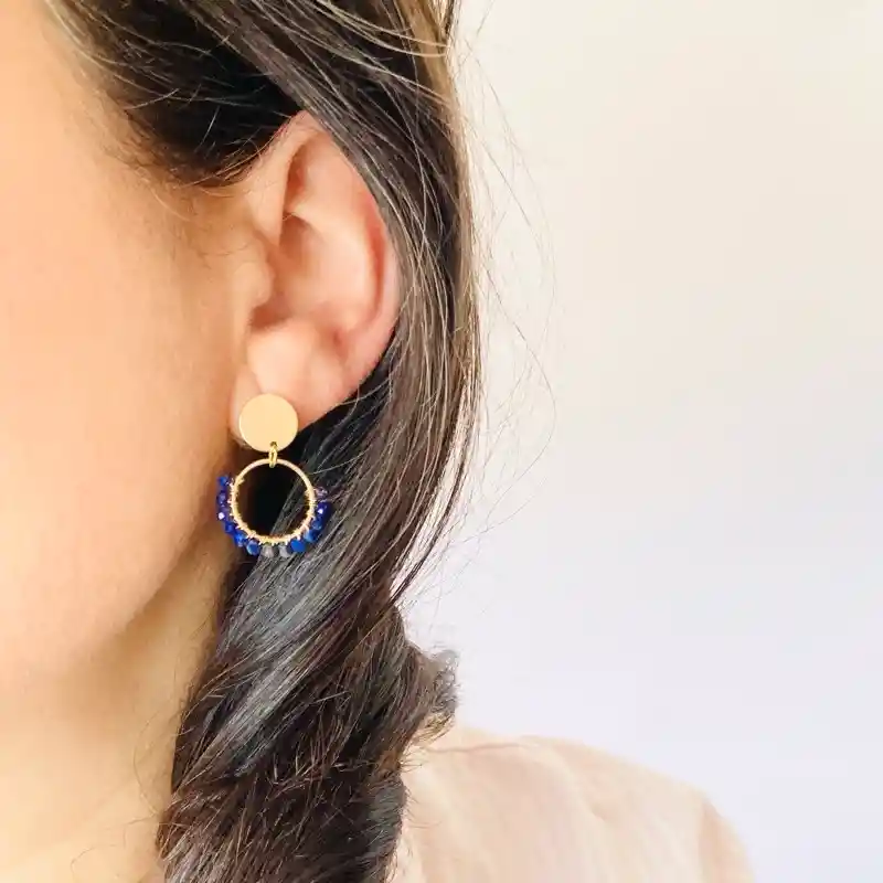 Aretes Tulipán Lapislázuli
