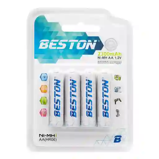 Baterias Pilas Aa X4 2300 Mah Recargables X4und | Alta Carga