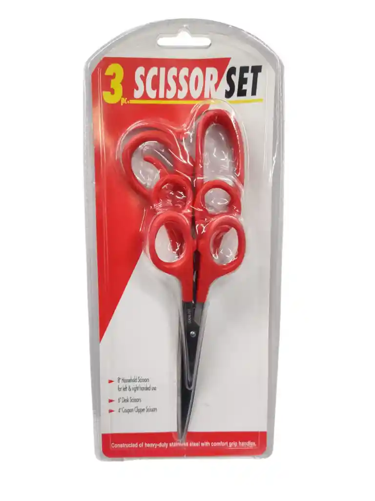 Set Tijera 3 Pcs 8" - 6" - 4"