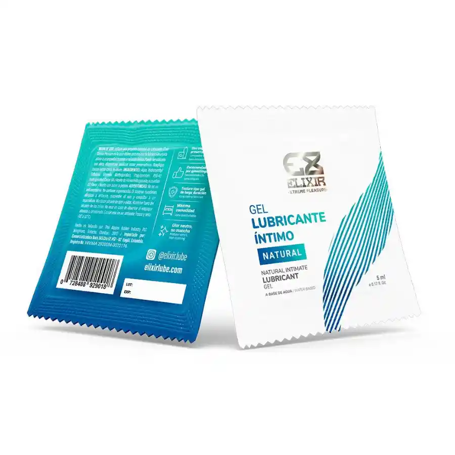 Pague 2 Lleve 5 Lubricante Íntimo Neutro Sachet 5 Ml Elixir