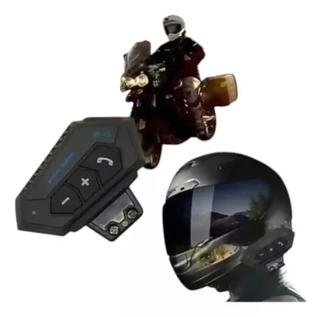 Intercomunicador Auriculares Casco Bluetooh Bt12 Moto Música