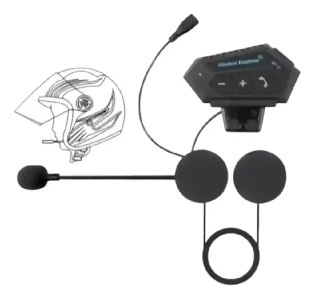 Intercomunicador Auriculares Casco Bluetooh Bt12 Moto Música