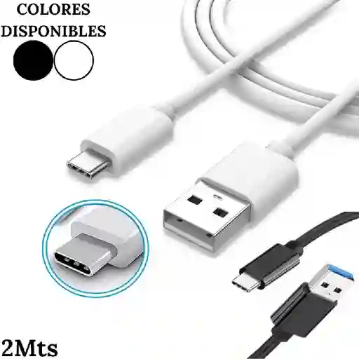 Cable Batri Usb A Tipo C 2 Metros 3.0a