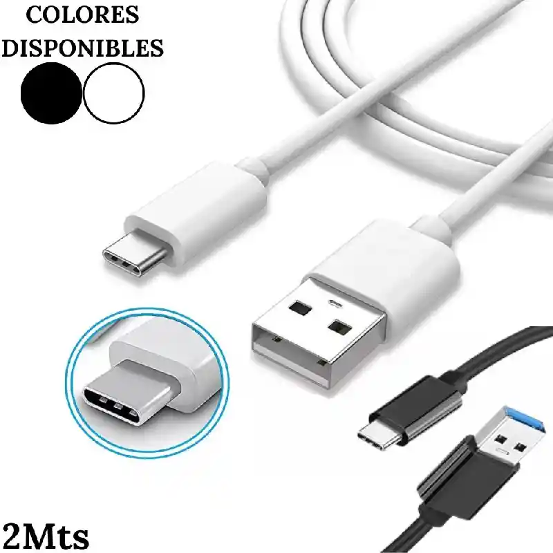 Cable Batri Usb A Tipo C 2 Metros 3.0a
