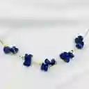 Collar Dorado Trenza Lapislazuli