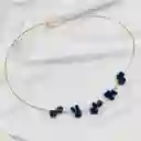 Collar Dorado Trenza Lapislazuli