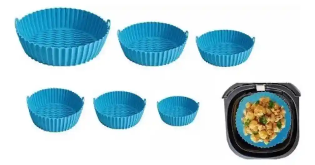 Kit De Moldes Para Freidora De Aire (6 Pzas) – Reutilizables Y Prácticos