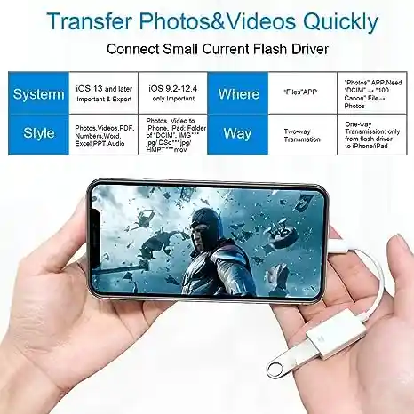 Adaptador Otg Lightning Usb Para Iphone/adaptador Para Iphone
