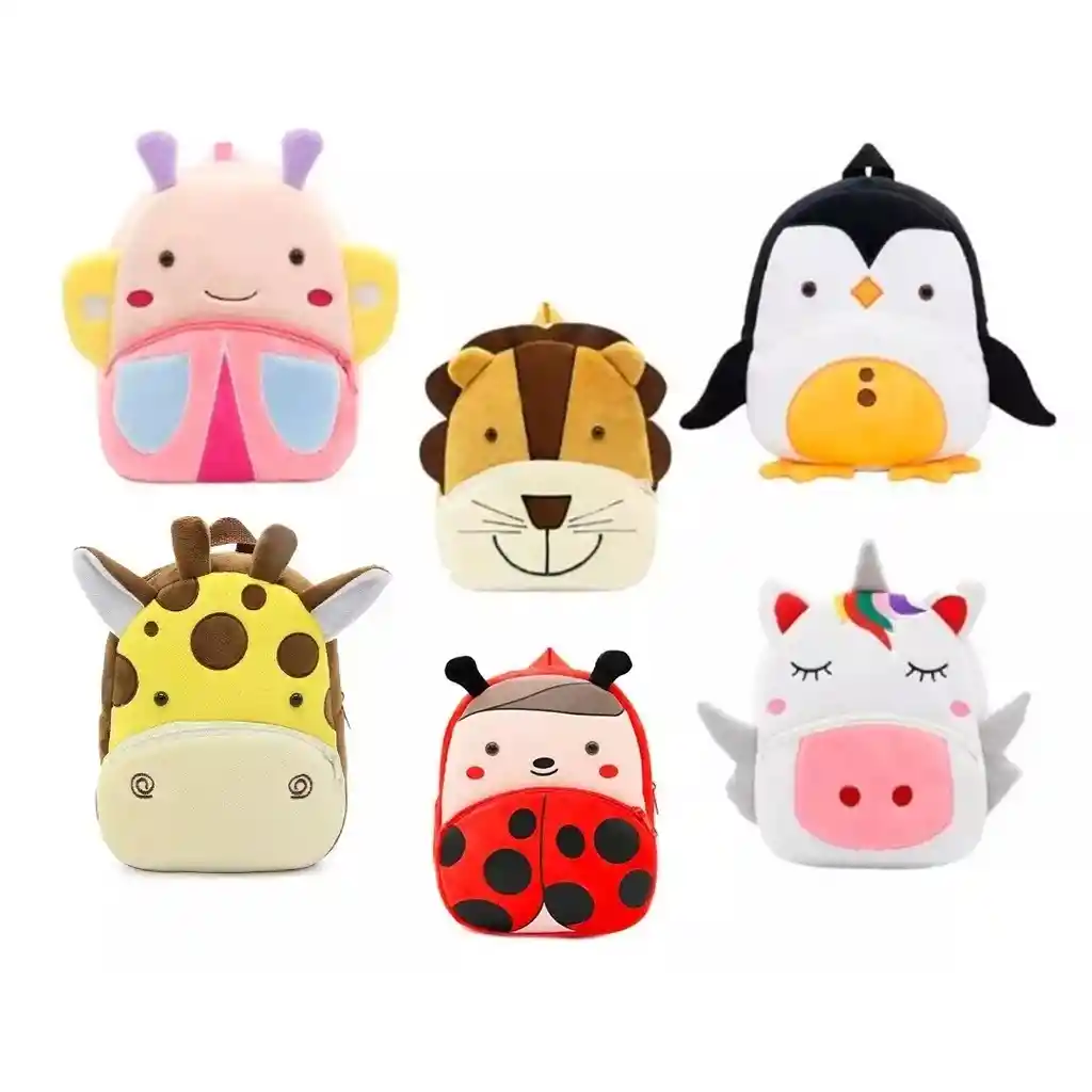 Mochila De Felpa Para Niños – Diseño Tierno Y Material Suave