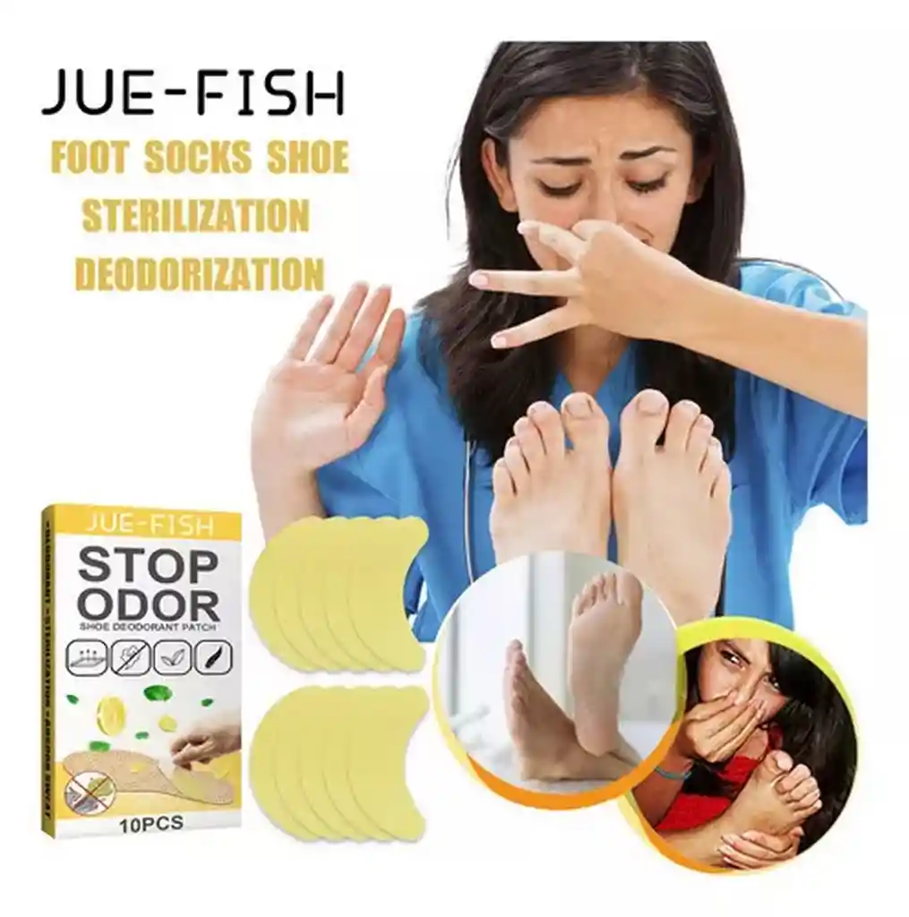 10 Parches Quita Olor De Zapatos Plantilla Antibacterias