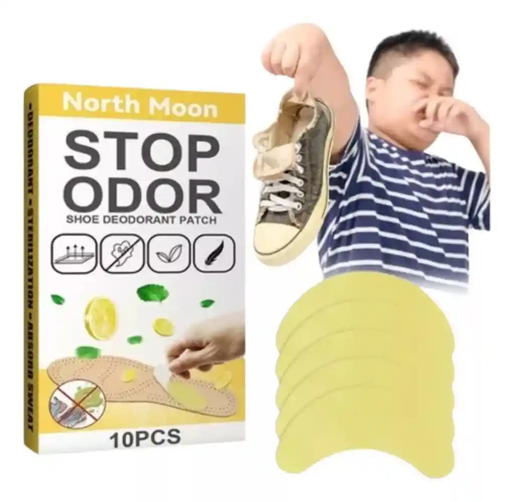10 Parches Quita Olor De Zapatos Plantilla Antibacterias