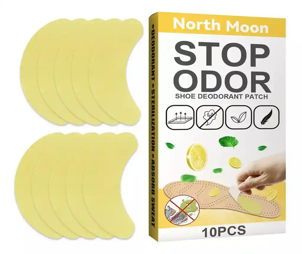 10 Parches Quita Olor De Zapatos Plantilla Antibacterias