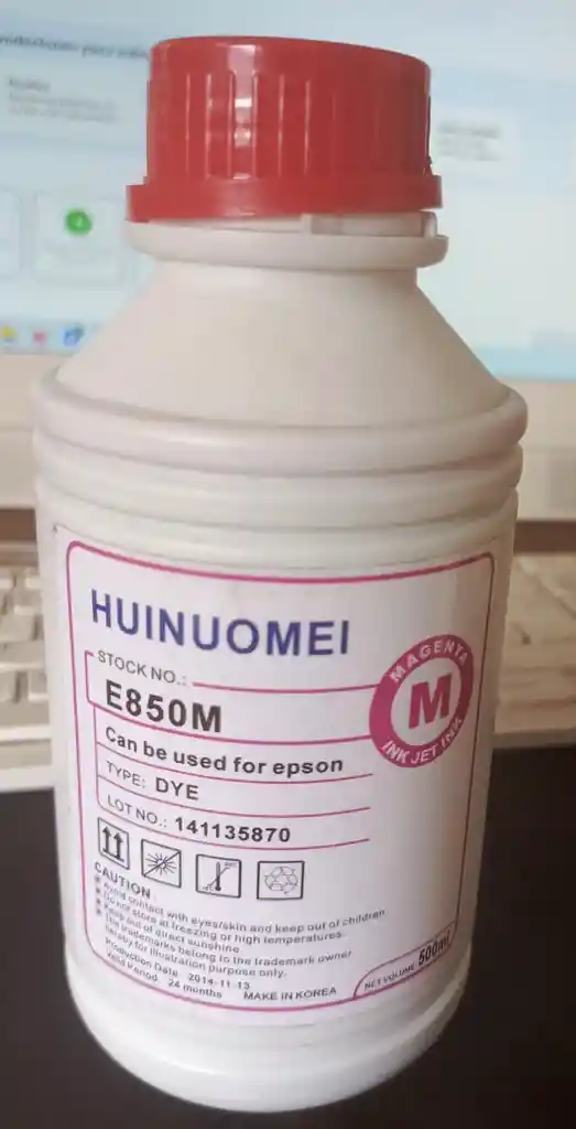 Tintas Universales Para Impresoras Epson Botella 500ml/ Tinta Magenta Para Epson