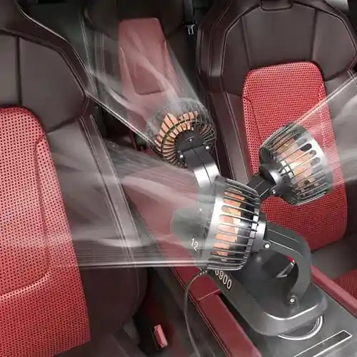 Ventilador Para Carro 3 Cabezas 2 Velocidades Ajustables Ventilador 24v