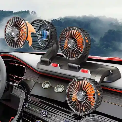 Ventilador Para Carro 3 Cabezas 2 Velocidades Ajustables Ventilador 24v