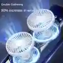 Ventilador De Mesa Escritorio Recargable Con Movimiento Y Luz