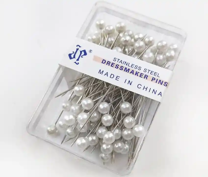 Alfiler Cabeza Redonda Perla Caja X100 Unidades