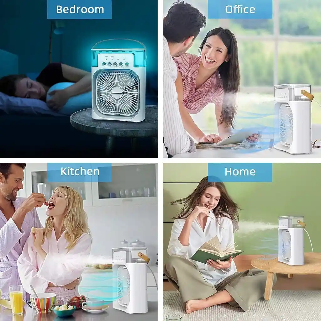 Ventilador Portátil, Humidificador De Aire, Aire Acondicionado, Usb