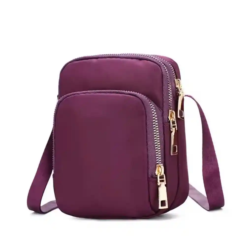 Bolso Hombro Cruzado Forma De U Portacelular Morado