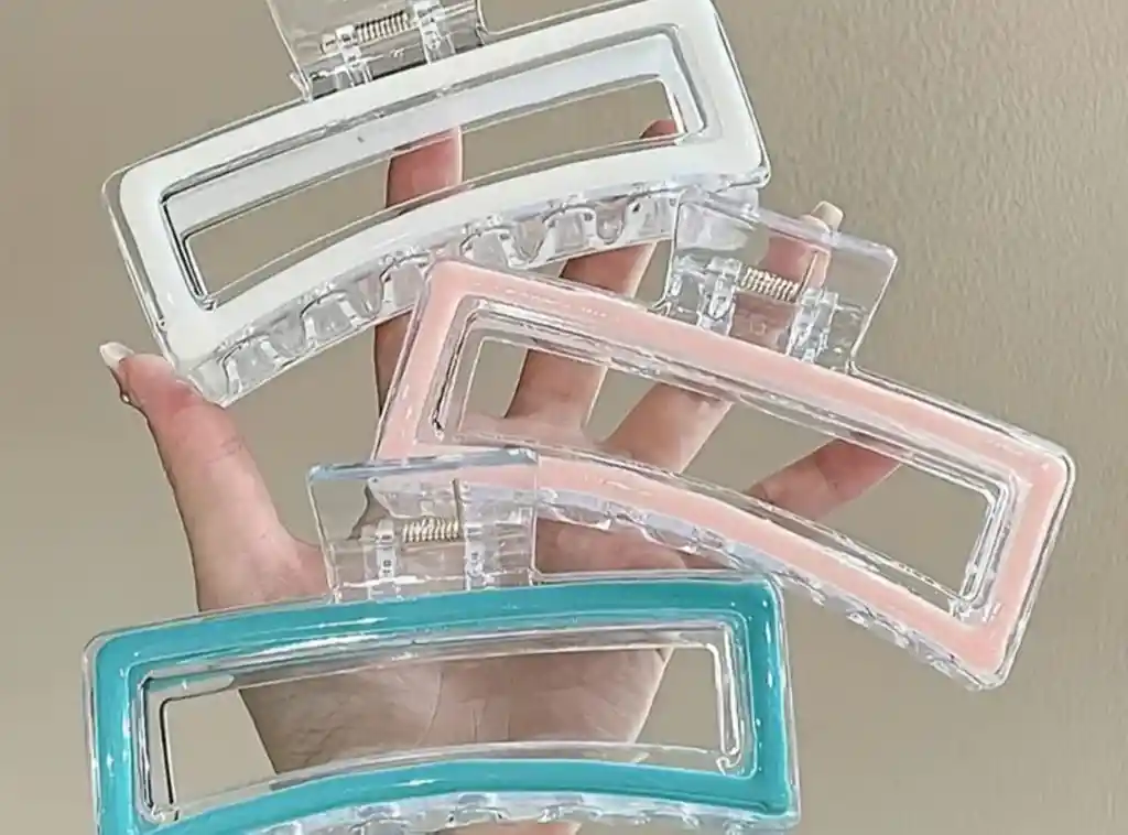 Pinza Para El Cabello Color Blanco