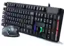 Combo Gamer Teclado Luces Y Mouse Luces Ergonomico Cmk-188