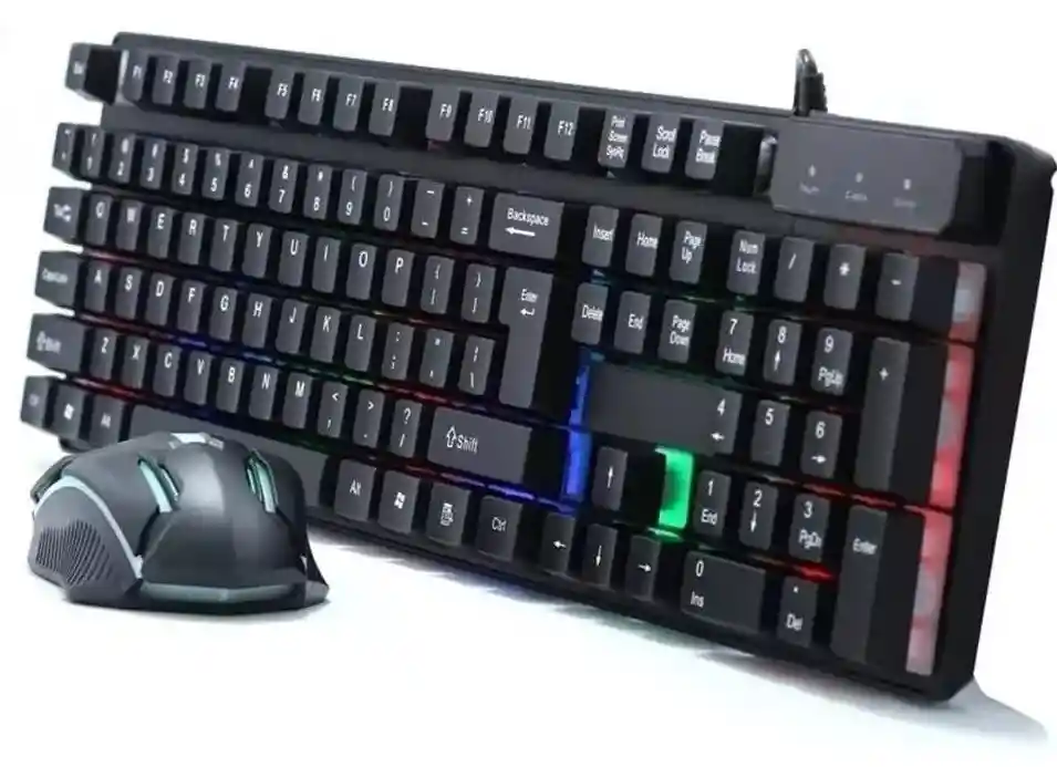 Combo Gamer Teclado Luces Y Mouse Luces Ergonomico Cmk-188
