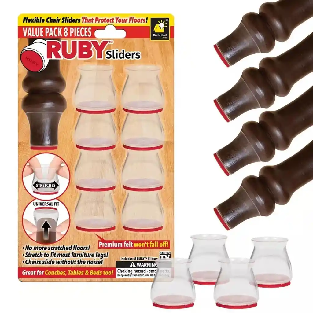 Protectores De Silicona Para Patas De Silla – Set X 8 Piezas Antideslizantes