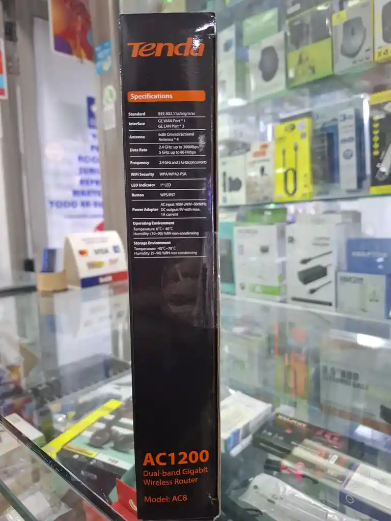 Router, Wisp, Access Point, Repetidor Tenda Ac8 Negro 100v/240v Internet En Toda La Casa 3 Pisos