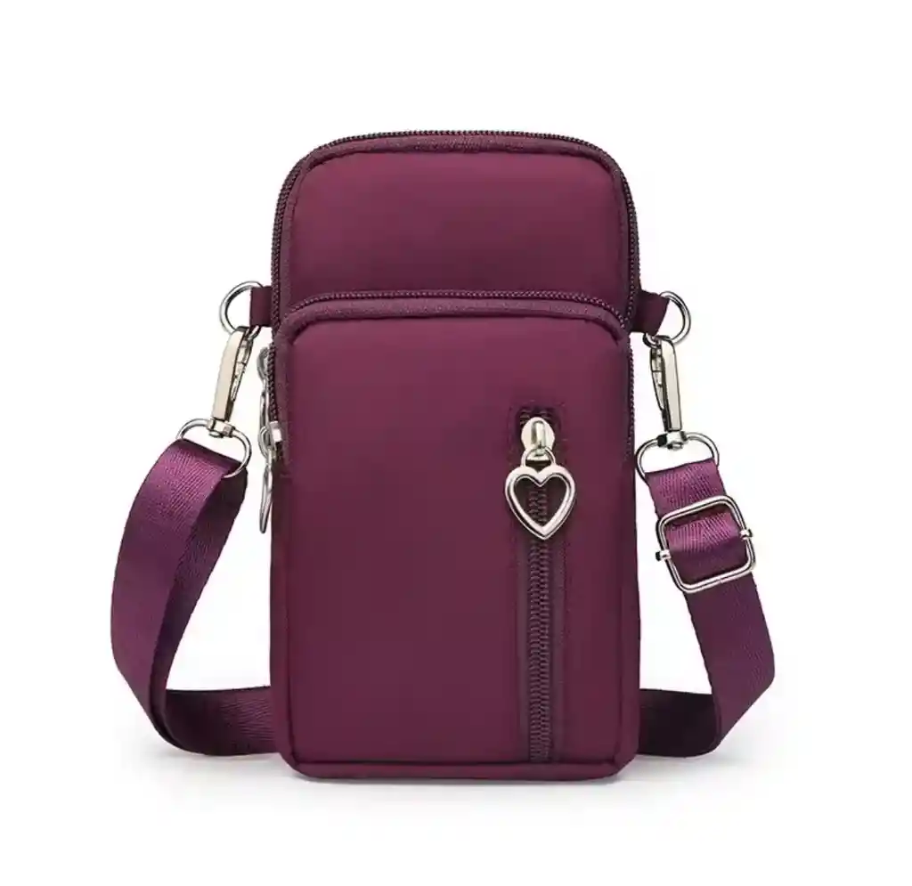 Bolso Cruzado Telefono Corazon Ajustable				