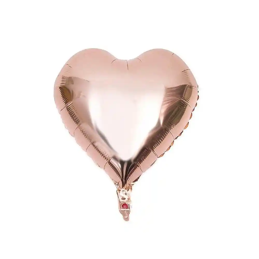 Globo Metalizado Corazon Oro Rosa “9”