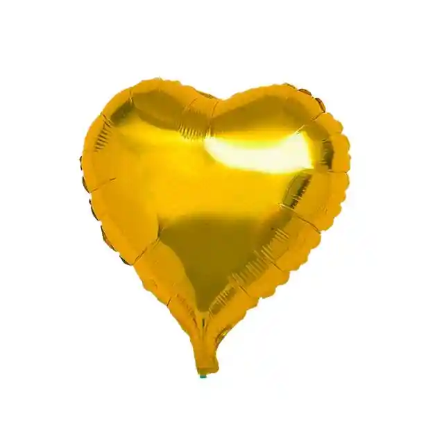 Globo Metalizado Corazon Dorado “9”