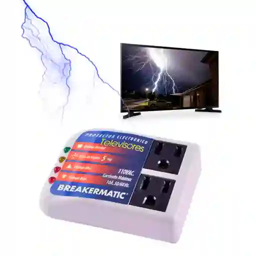 Protector Voltaje Breakermatic 110v Para Televisores