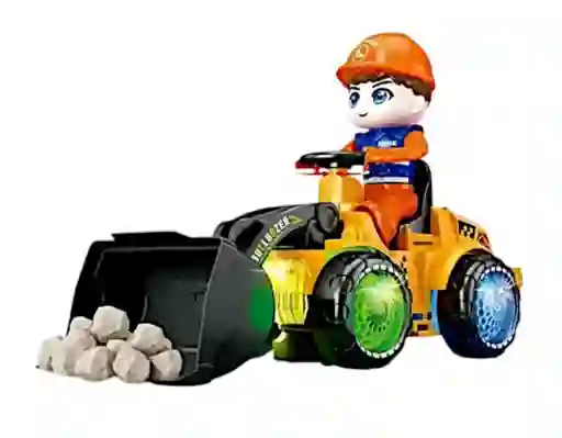 Juguete Niños Carro Retro Excavadora Con Luces Y Sonido
