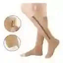 Medias De Compresion Anti Varice - Con Cremallera Beige