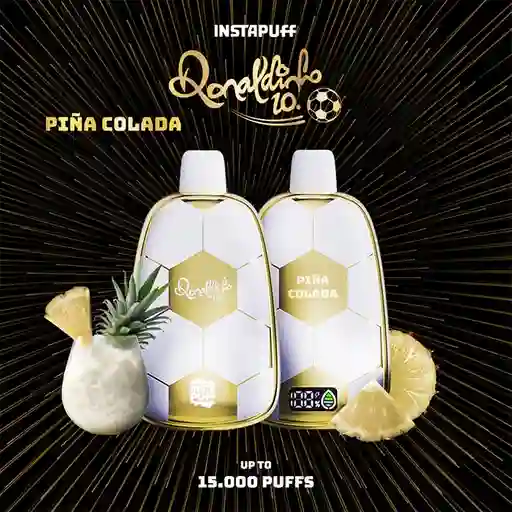 Vape Desechable Ronaldinho 15.000 Puffs Piña Colada 5% Nic.