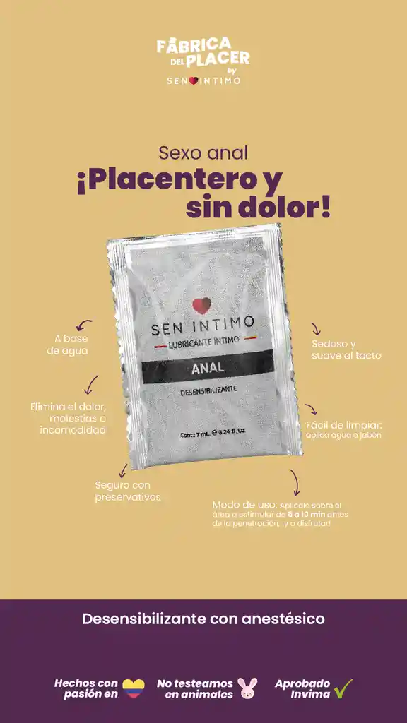 Lubricante Anal Desensibilizante