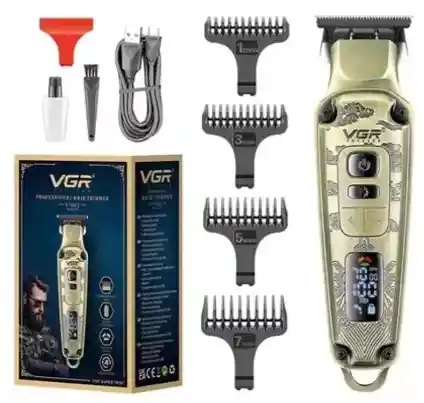 Maquina Patillera Corte De Pelo Inalambrica Vgr V-901 Dorado